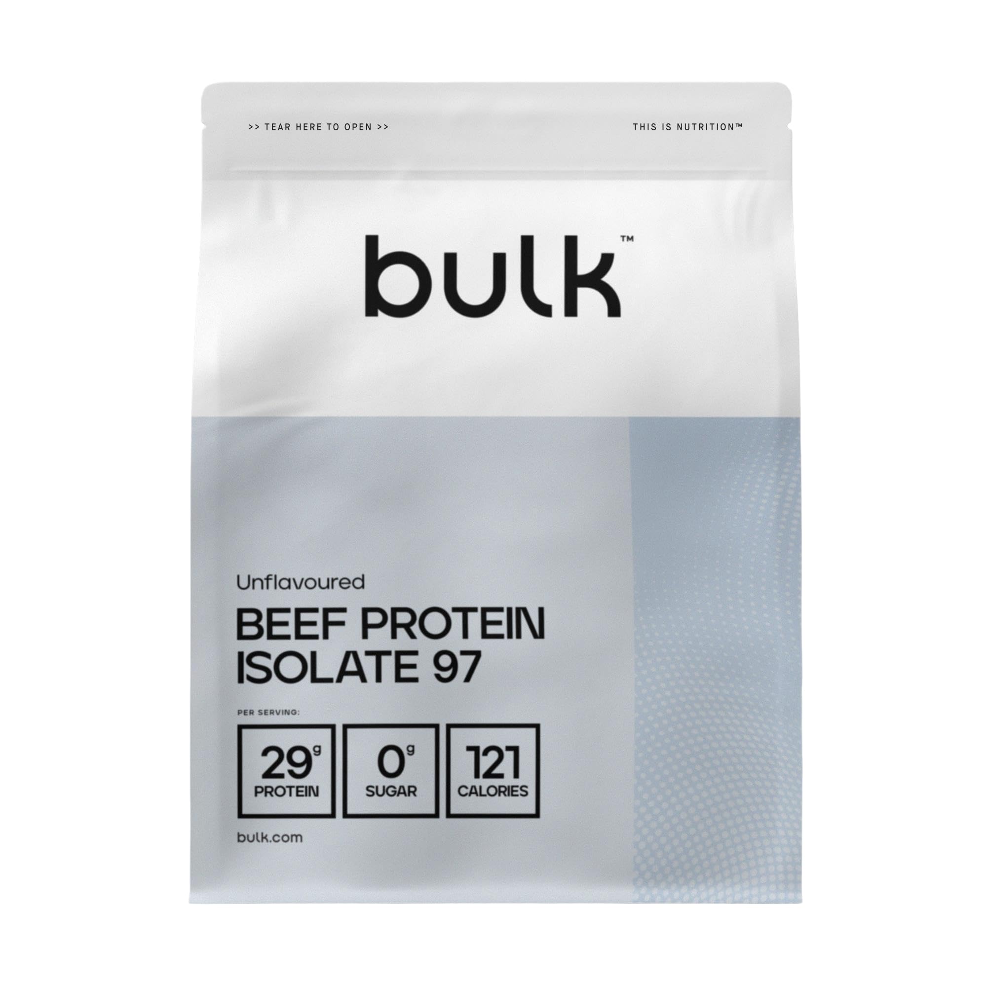 – Bulk Beef Protein Isolate 97, Protein Shake, Unflavoured, 1 kg, 33 Servings, Packaging May Vary