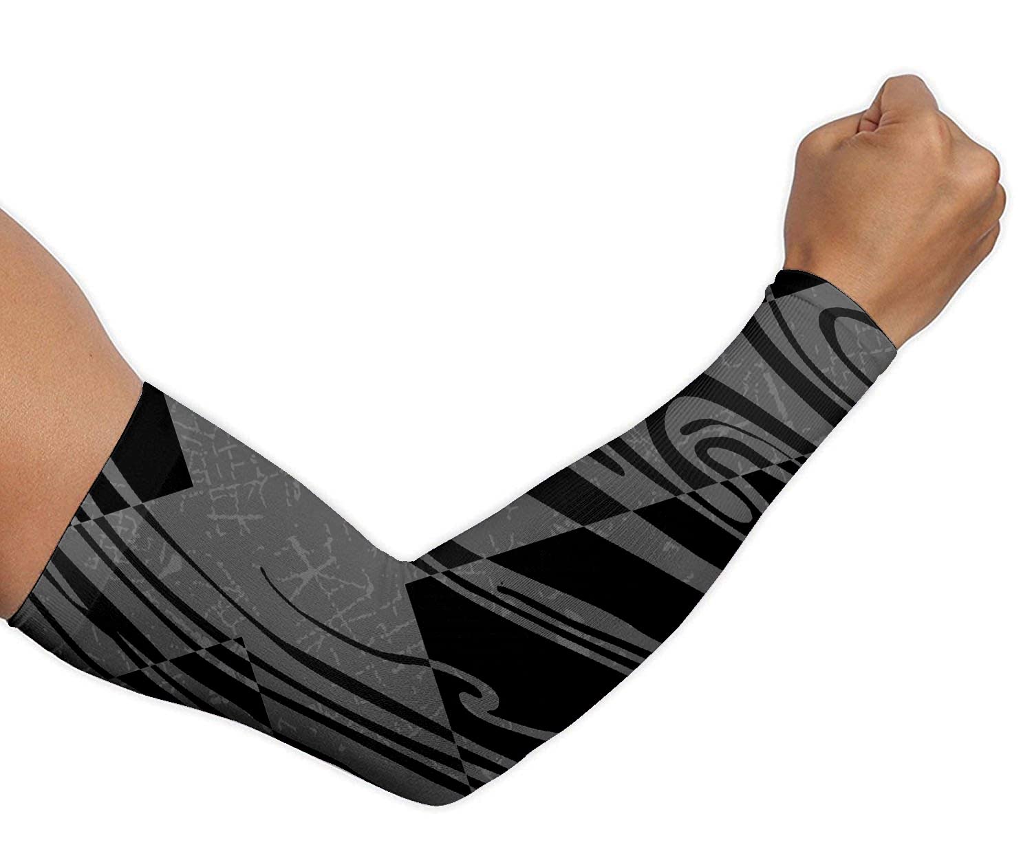 ISEE 360 Flow Pattern UV Protection Outdoor Cooling Arm Sleeves Sun Sleeves for Men and Women Bike Riders Sport Football Multicolored