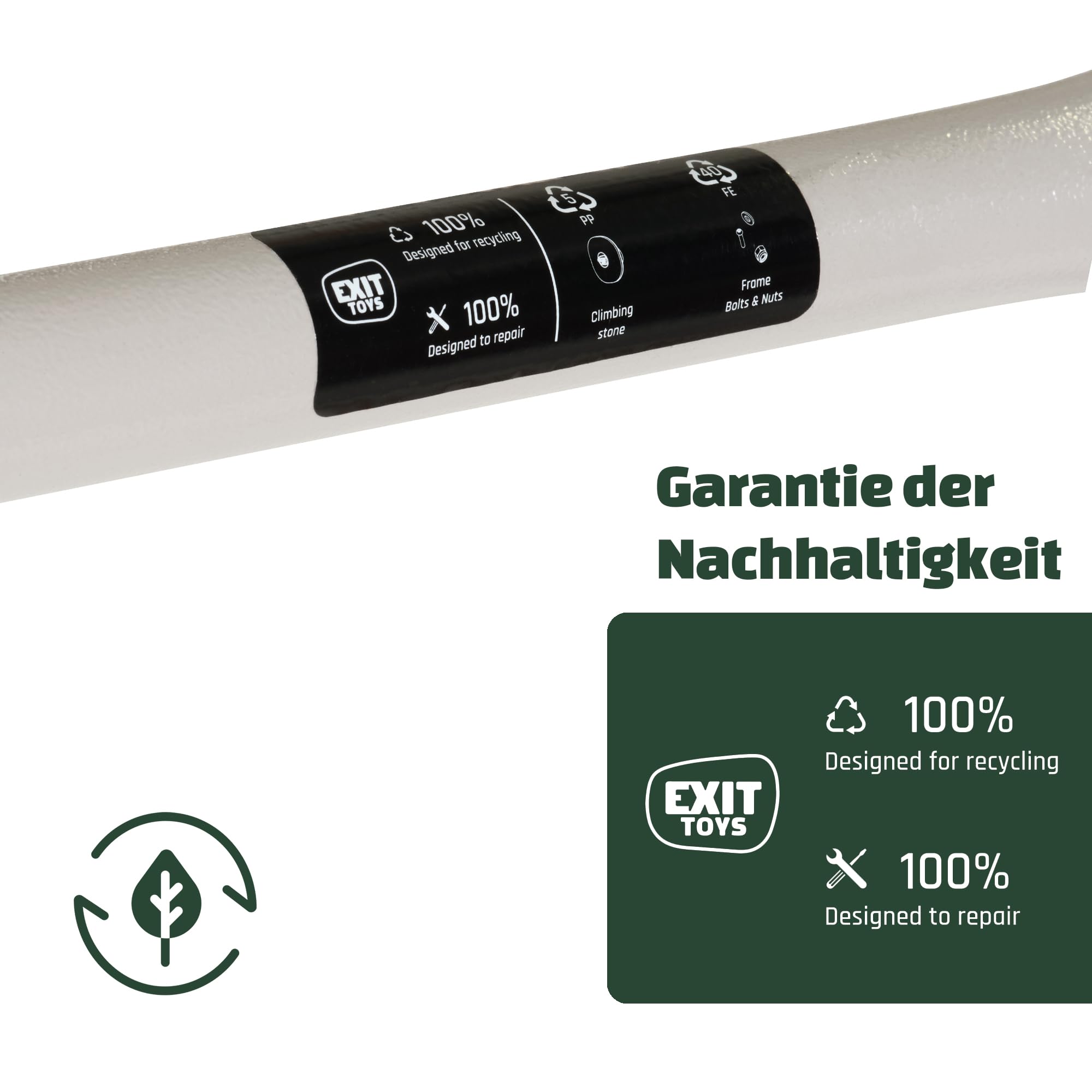 EXIT TOYS Kletterkuppel ø300cm - Outdoor-Spielgerät für Kinder ab 3 Jahren mit Klettersteinen, strukturierten Rohren und Bodenankern - TÜV-geprüft