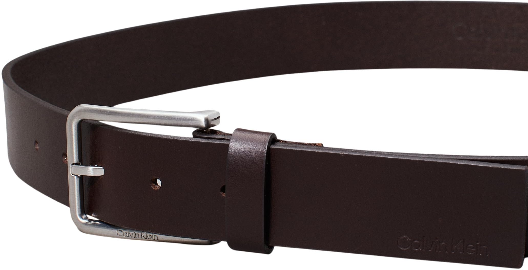 Calvin Klein Cintura Uomo Warmth Oiled Grain 3.5 cm Cintura in Pelle