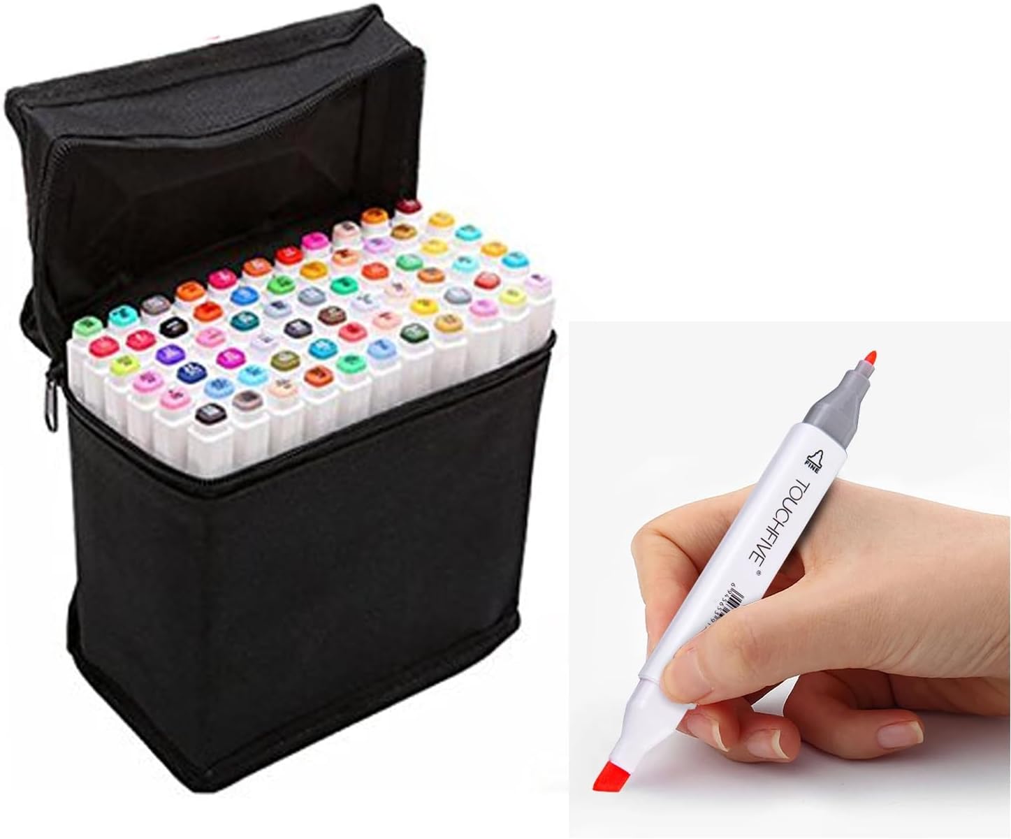 BEMLP 40 Colors Student Marker Set Dual Head Oily Alcoholic Sketch Marker Pen For Draw Animation Manga (40 Color Student Design set)