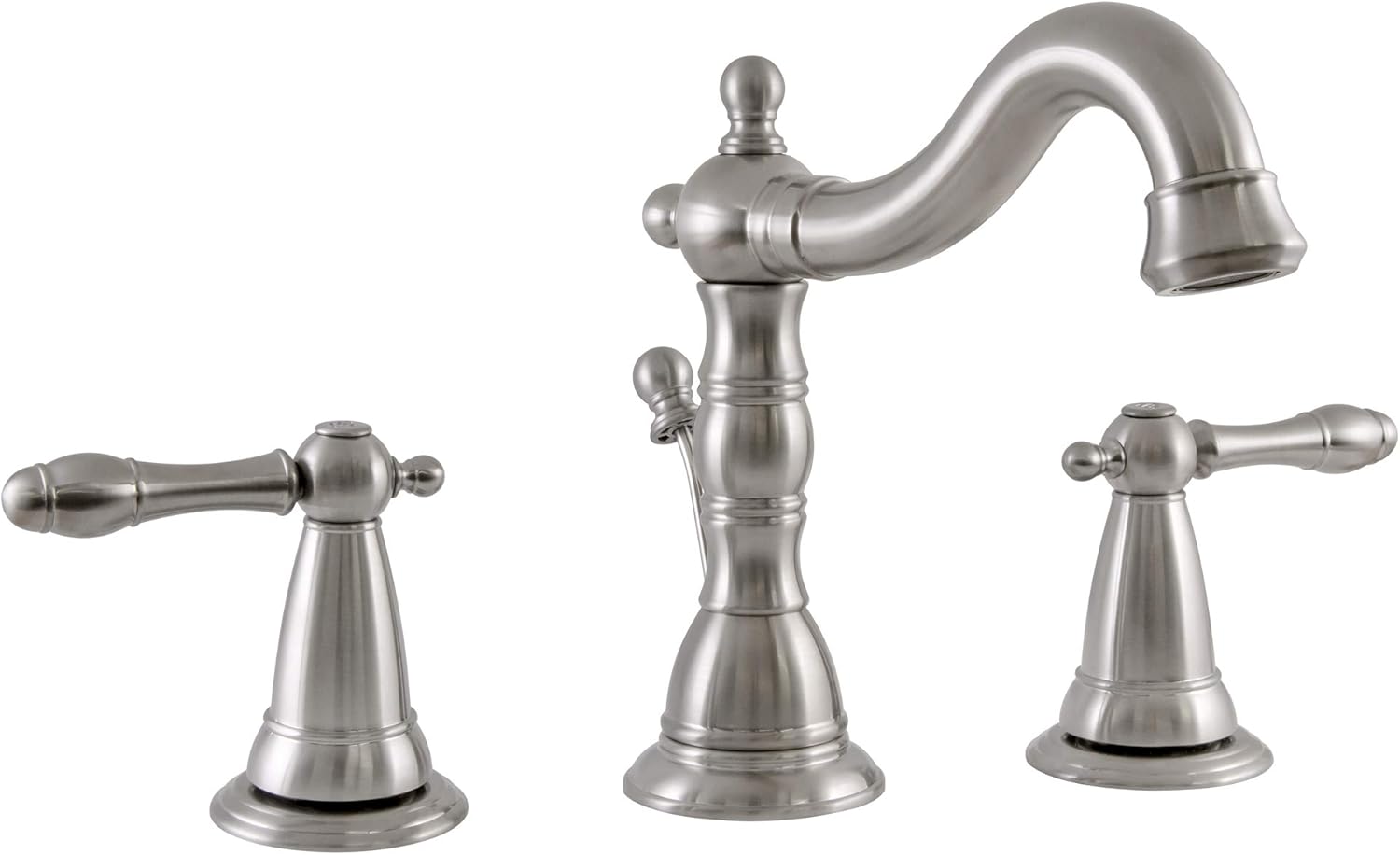 Design House 523316 Oakmont Wide Lavatory Faucet, Satin Nickel Finish