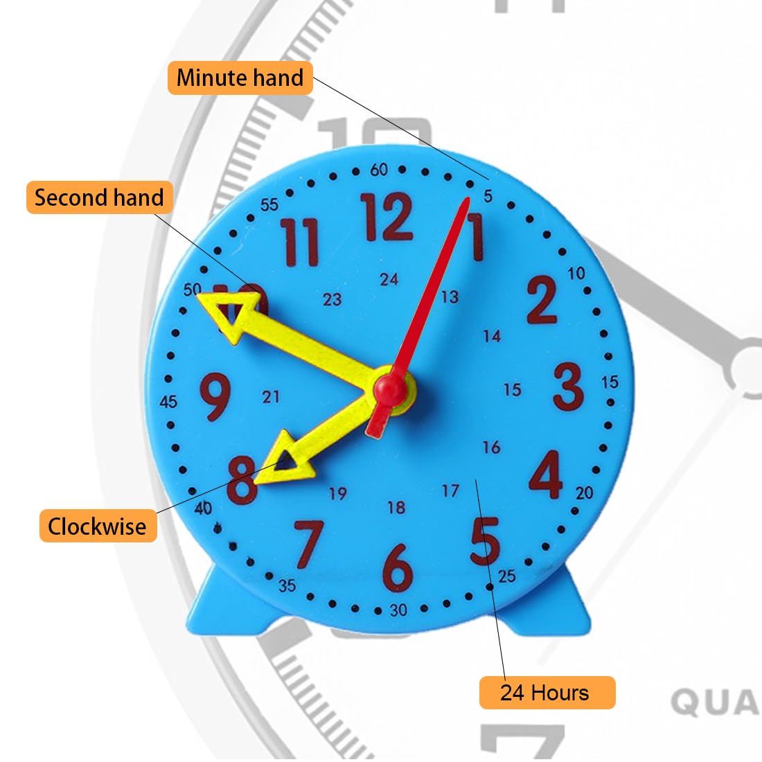 1 Articolo Tabelline per Bambini,Mini Orologi, Pacchetto Intelligente per l’apprendimento Individuale della Matematica in Classe, dai 5 Anni in avanti-Blu
