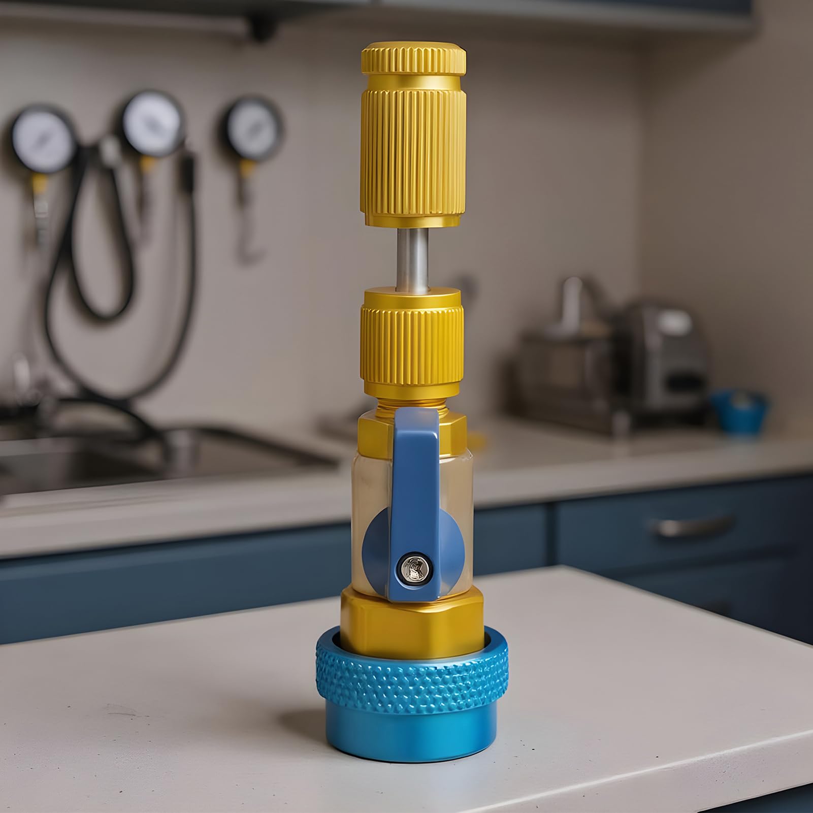 Metal Valve Core Remover, 29x26cm Non-Slip Air Conditioner Quick Removal Tool, for HVAC Repair, Tire Maintenance, Auto Service, Workshop Use