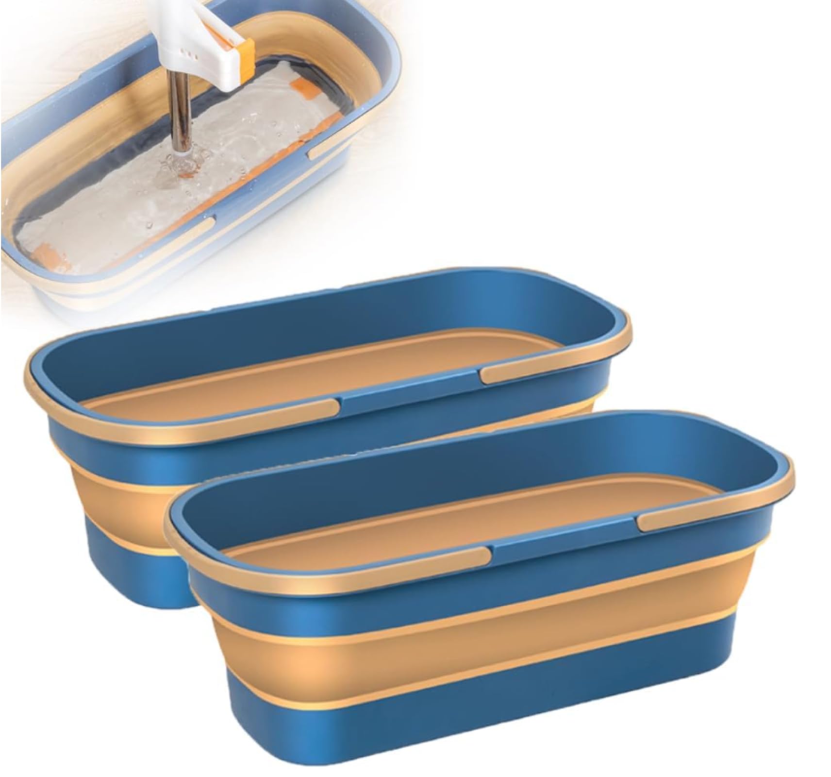 Grand seau de nettoyage plat pliable vicusse pour un lavage de sol efficace et rapide