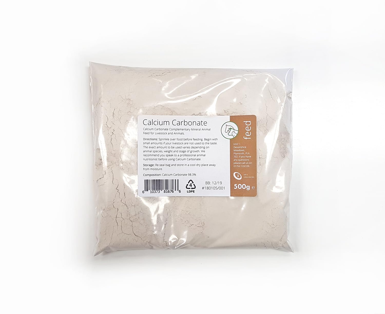 Calcium Carbonate 500g Limestone Flour for Reptiles * Poultry