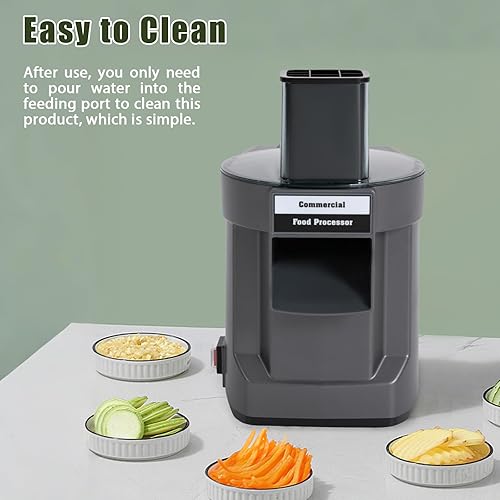 Miniatura 4 de Cortador de verduras comercial 3 en 1, procesador de verduras multifuncional de 110 V, picador de verduras eléctrico, máquina de ensalada,