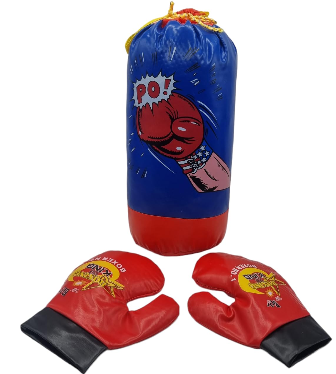 Set Juego de Boxeo con Guantes Y Saco para NIÑOS Mayor DE 3 AÑOS Idea DE Regalo 38CM