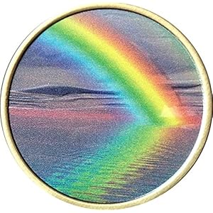 Serenity Peace Within The Storm Color Rainbow Bronze Medallion Chip