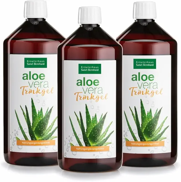 Aloe Vera Barbadensis Miller Trinkgel - 3x1L Naturprodukt Made in Germany