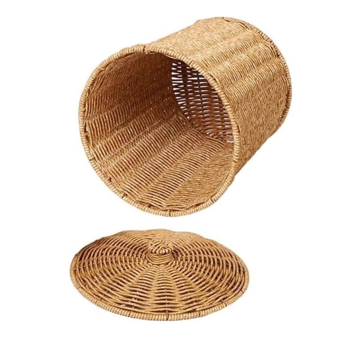 Kosz na Pranie Pojemnik na Pranie Kosz Na Pranie Plastikowy Rattan Do Przechowywania Ubrań Składany Kosz Na Brudne Ubrania Kosz na Bieliznę (Color : A, Size : 23 * 28cm)
