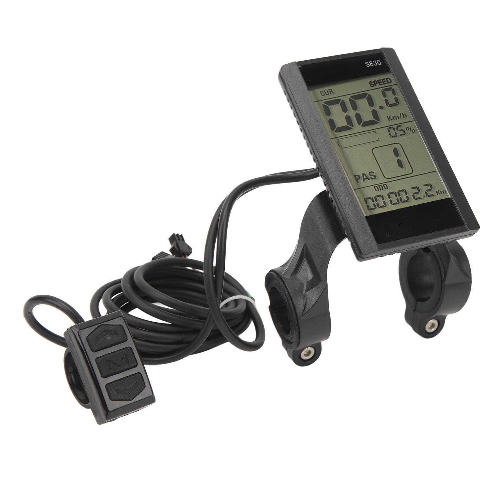 Compteur d'affichage LCD pour vélo électrique 24V 36V 48V, étanche, multifonctionnel, 22.2mm, écran LCD S830 pour accessoires de Modification