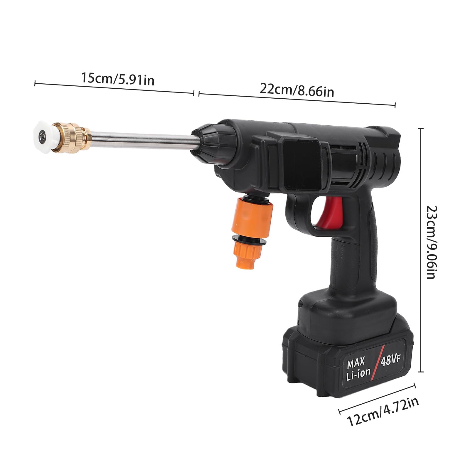 Nettoyeur haute pression sans fil 30 bars, 2 batteries, 3 buses