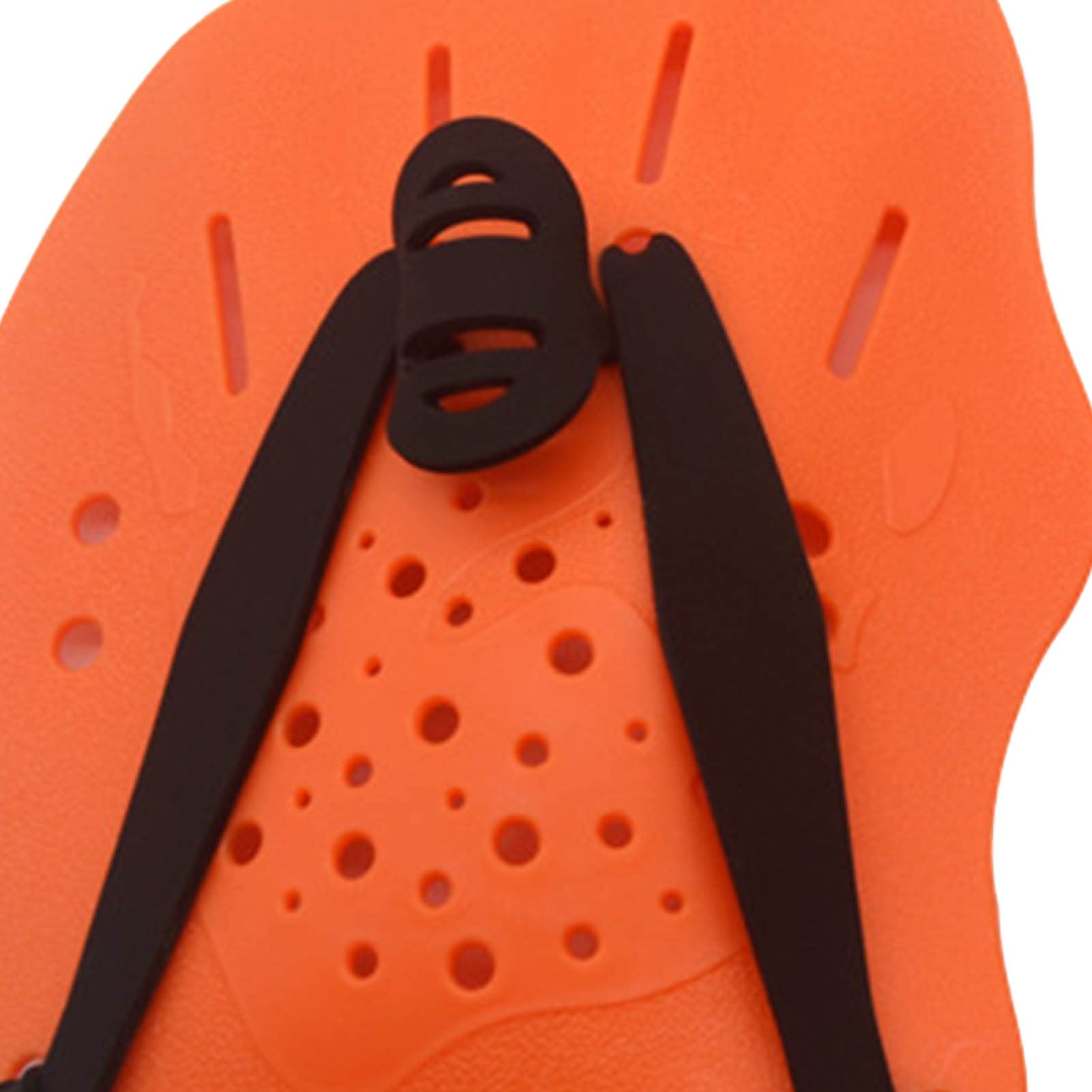 Swimming Hand Paddle, Sturdy Anti Slip Swim Training Paddles Swimming Assistant Hand Fins for Teenagers Beginners (Orange)
