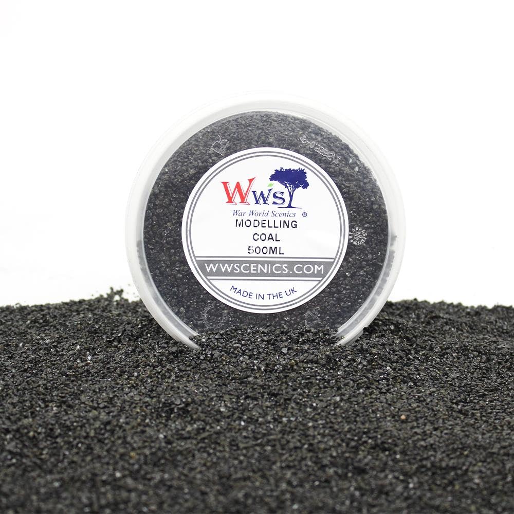 WWScenics Modelling Coal | 500ml Tub | Wargame Scenery & Basing Material
