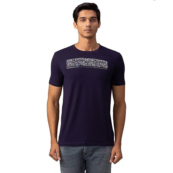 Buy Spykar Mens Cotton Navy Blue 