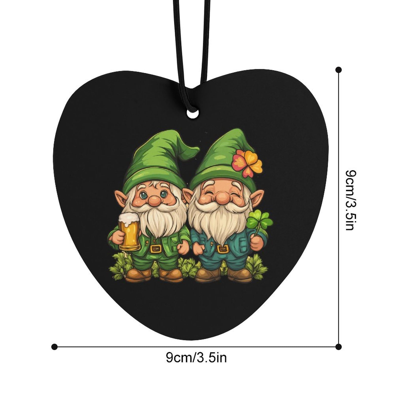Irish Gnomes Drunk Or Whatever Car Air Freshener Hanging Aromatherapy Tablets for Car Accessories Love form
