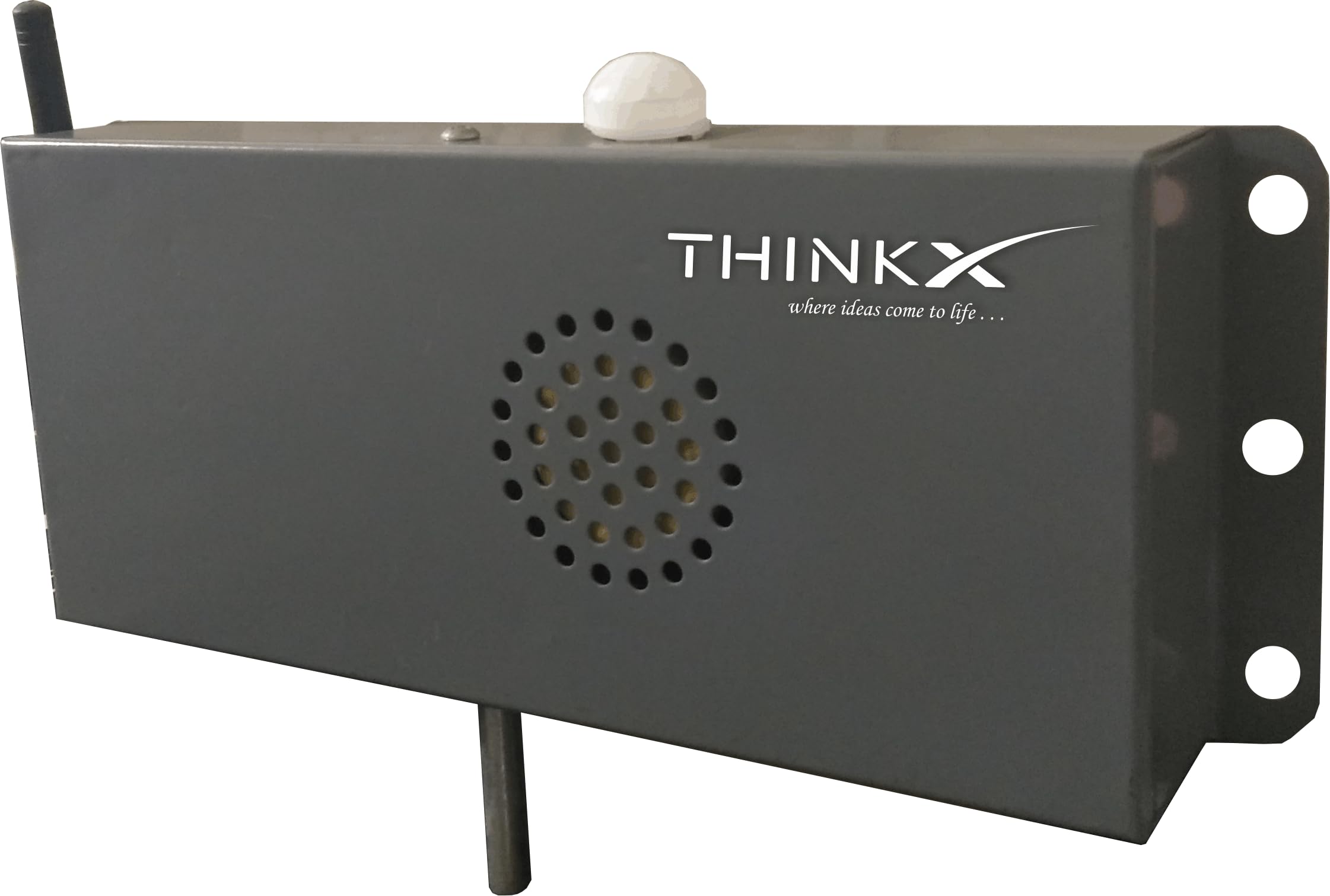 ThinkX GSM Shutter Security Alarm System Siren with PIR Motion Sensor (Power Model), 5 Number Calling, for Shops, Offices, Godowns, Garages (for Single Shutter) Grey