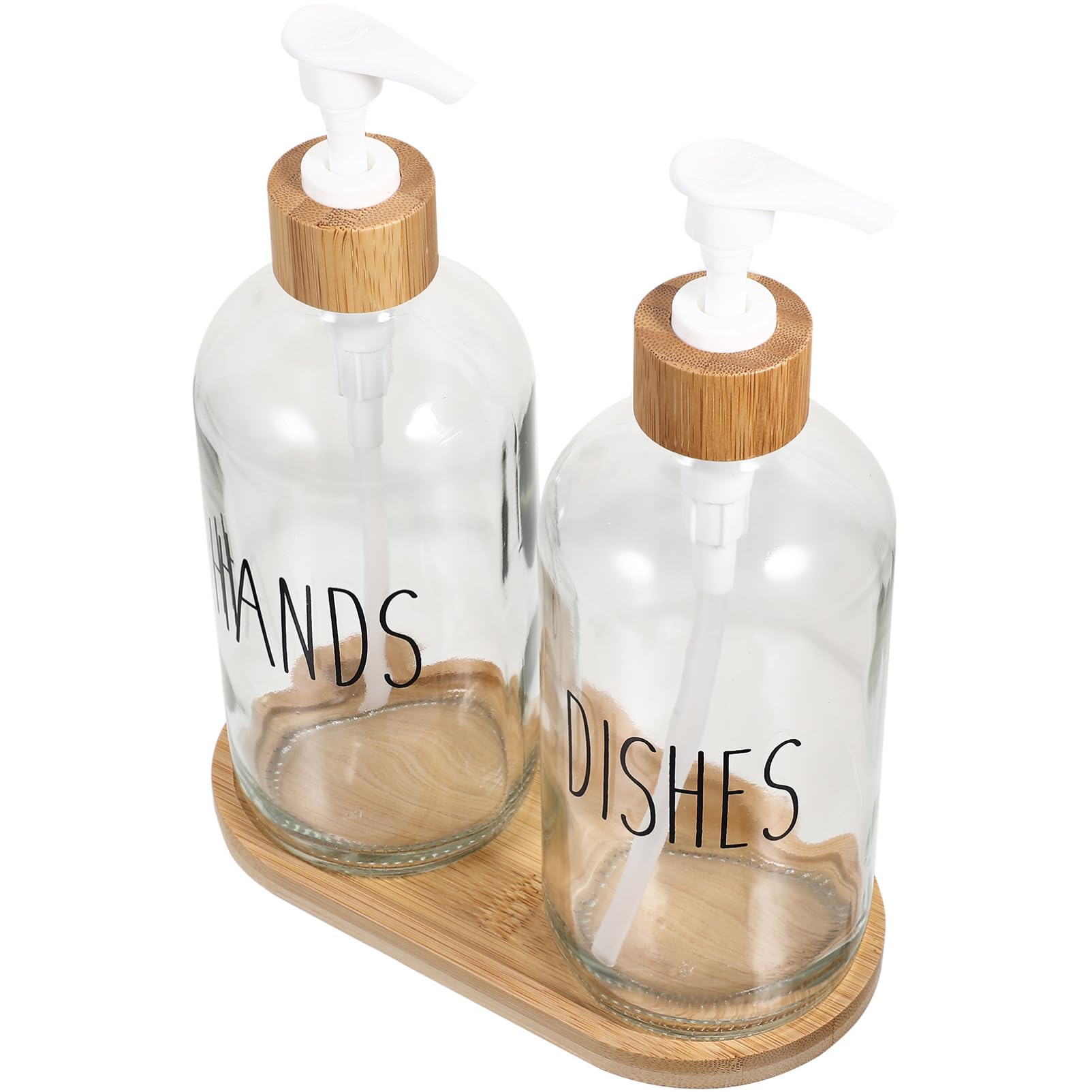 LABRIMP Dispenser di Liquido in Vetro da 500Ml con Pompa a Pressione, Design Semplice e Compatto, per Mani e Aromaterapia, per Decorazioni Hotel