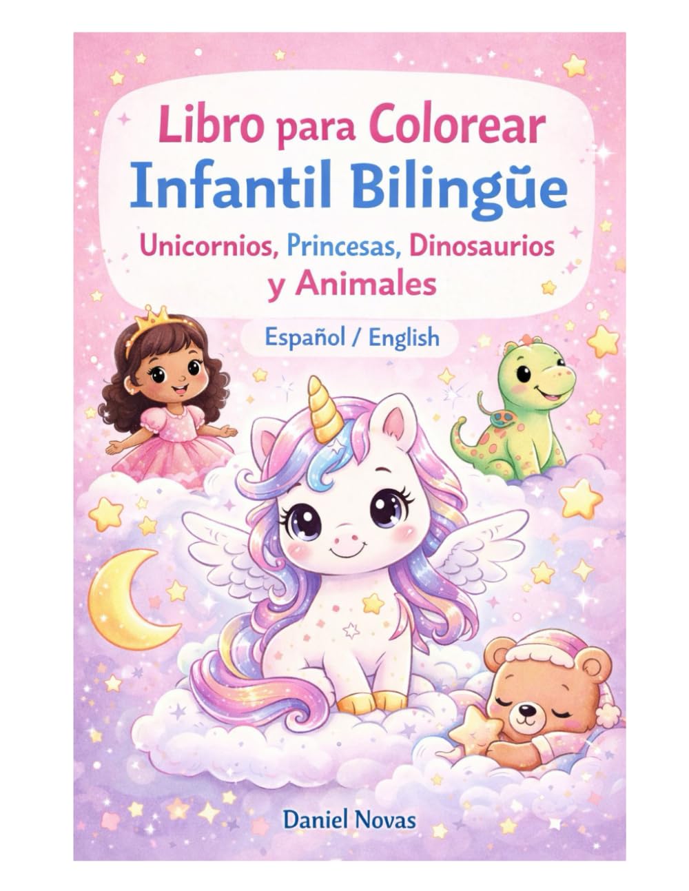 Libro para colorear infantil Bilingüe: Libro para colorear infantil mágico con mensaje secreto
