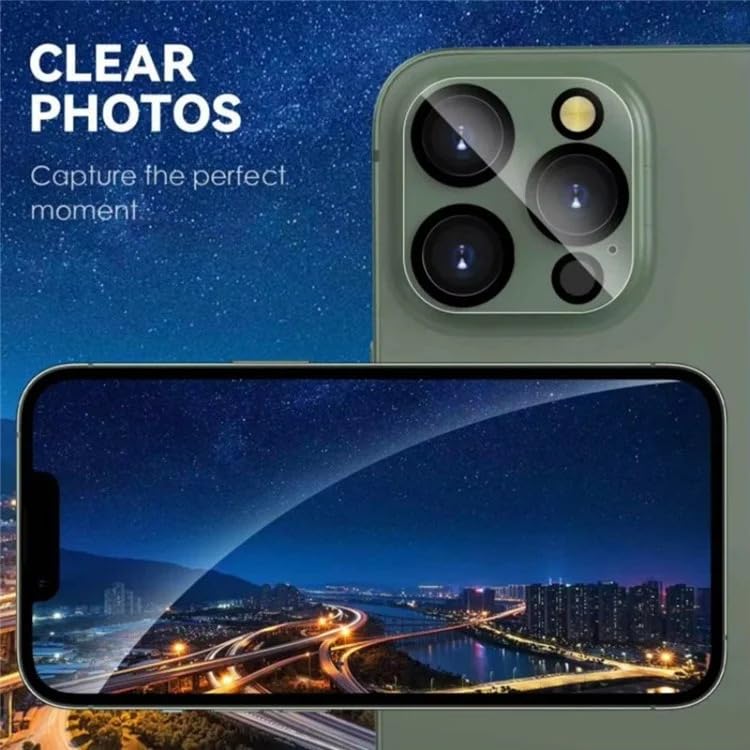 Image of Xmon Back Camera Lens Protector for iPhone 16 Pro Max Premium Camera Glass Protector Guard, Anti-Scratch, Ultra-Clear, Easy Installation