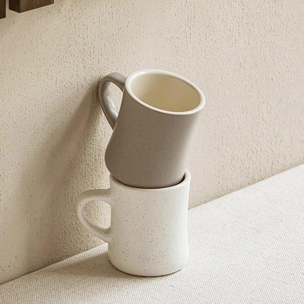ENGENDER Kaffeetasse Einfache Keramik Tasse Haushalt Kaffee Tee Frühstück Haferflocken(A)