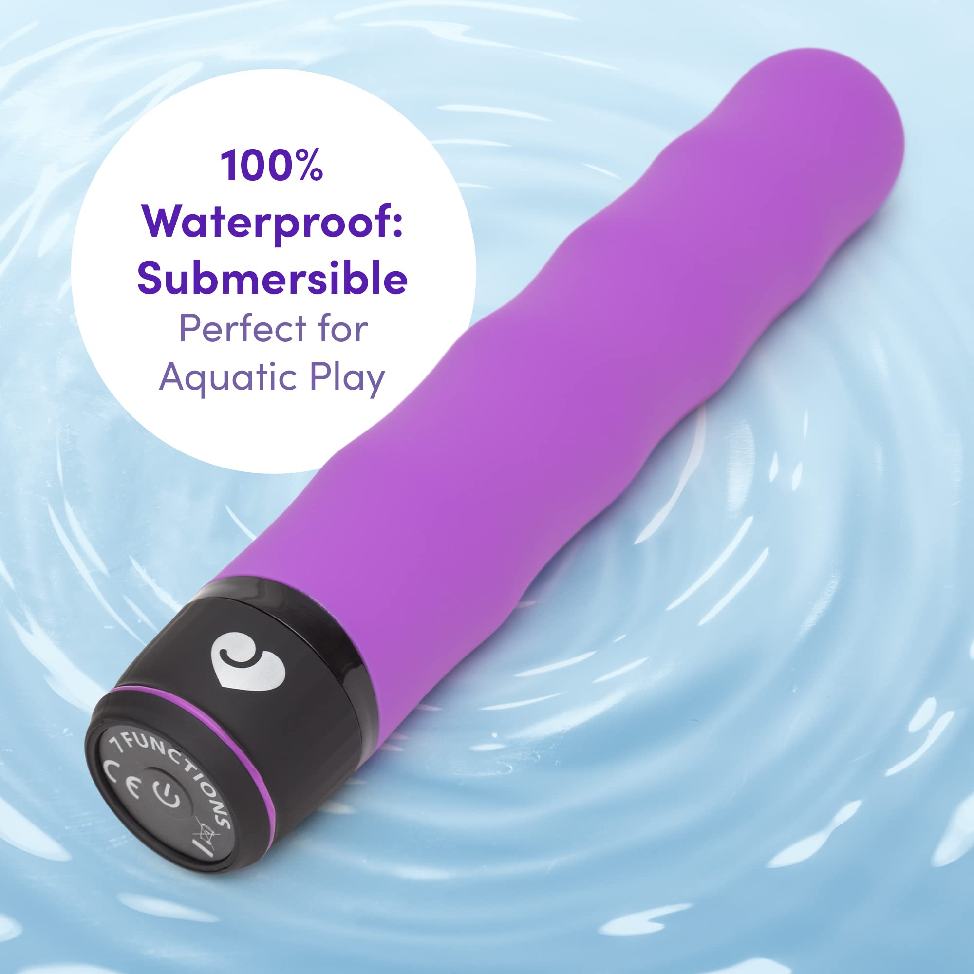 Amazon.com: Lovehoney Silencer Vibrator - 7 Inch Vibrator for Women -  Multispeed Quiet Massager - Rounded Tip & Wavy Shaft for Stimulation -  Waterproof