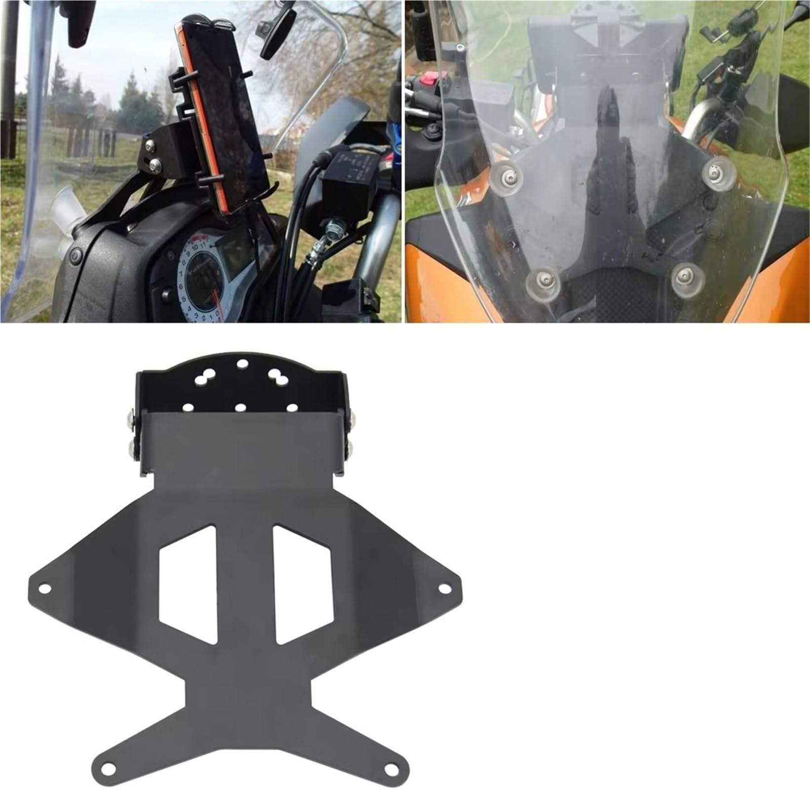 Porta Cellulare Moto Per Suzuki Per V-Strom 650 XT DL650 2012 2013 2014 2015 2016 Adattatore Staffa Manubrio Per Telefono Cellulare Di Navigazione GPS Supporto Telefono Bicicletta(A Set)