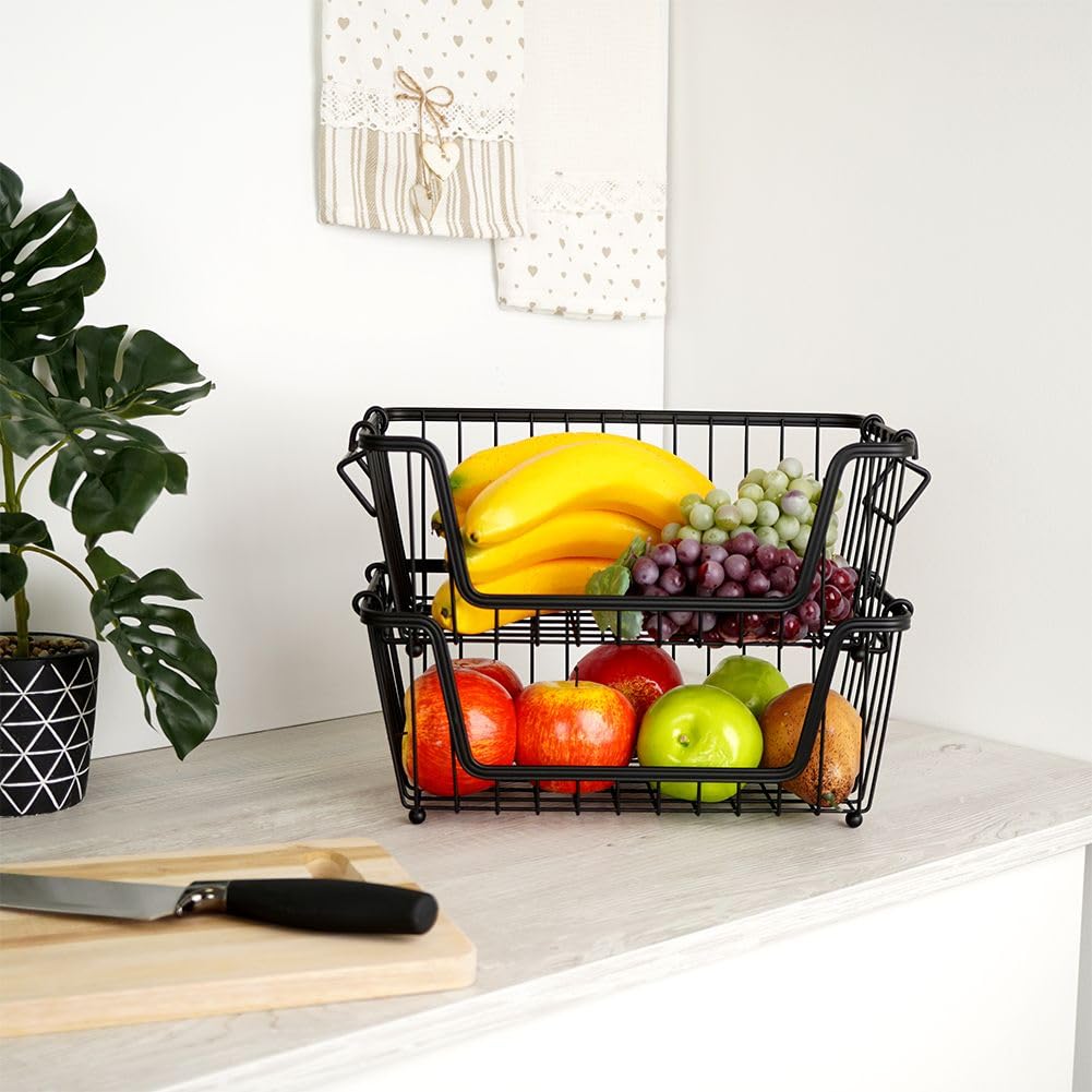 Cestino Porta Frutta Alto - Ferro Battuto Made in Italy - Wrought Iron Luigi