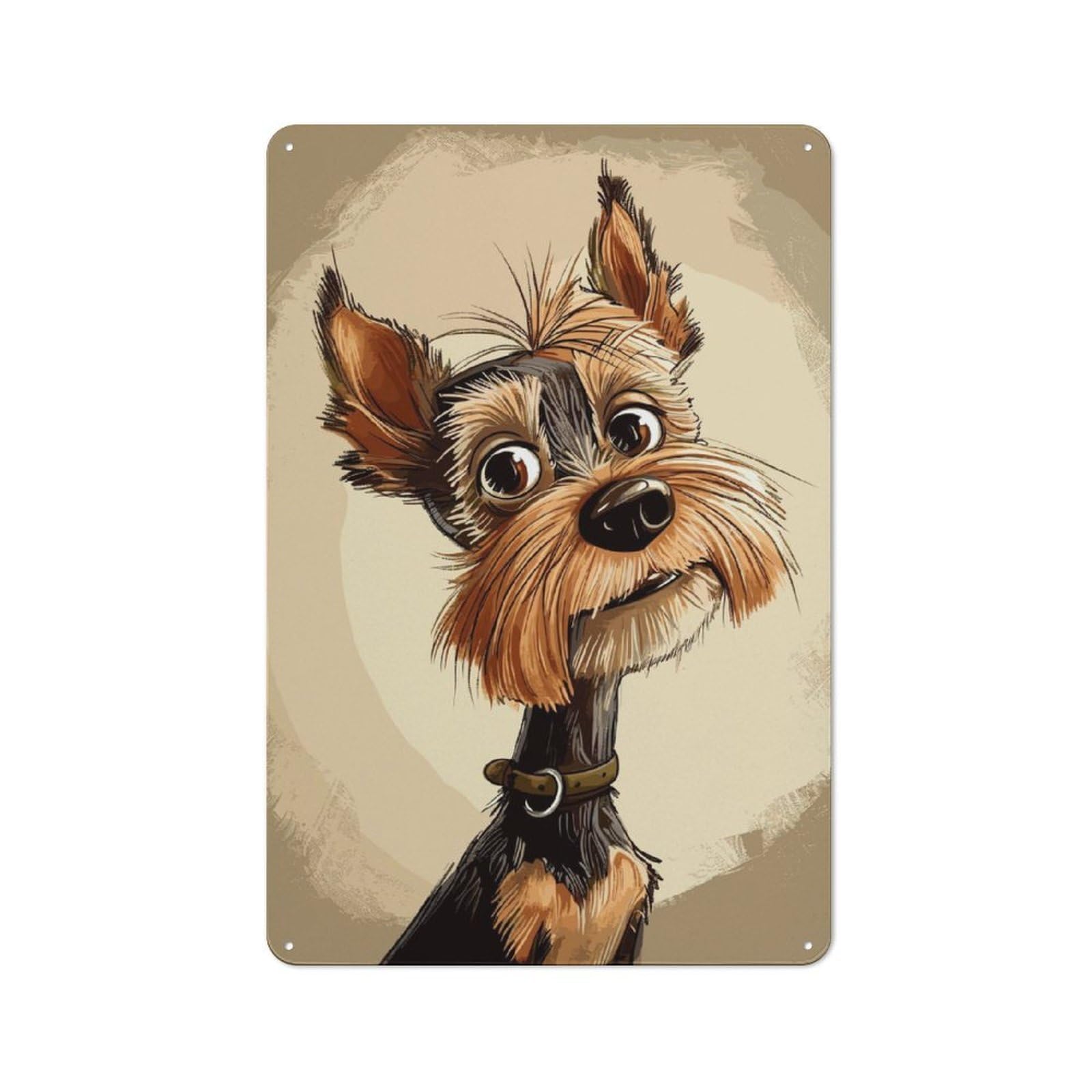 Classic Yorkshire Terrier Decorative Tin Plaque 30x20cm, Bar Wall Plaque for Diner, Restaurant, Shed Or Kitchen