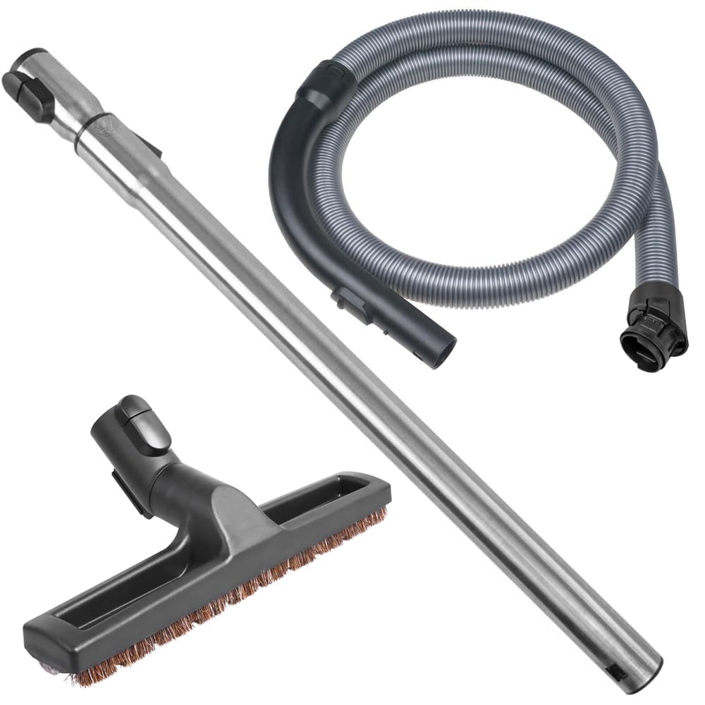 PRIMEBAG - SPARSET für Parkettboden Schlauch, Griff, Rohr, Parkettdüse - Passend für Miele S8340 Parquet XL EcoLine, Parkett & Co. S8, Cat & Dog Hardfloor S8, Parquet Special S8, HomeCare S8 S8360 uvm