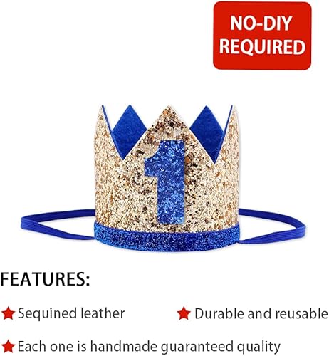 Miniatura 4 de Sombrero para bebé de primer cumpleaños, decoraciones de fiesta de cumpleaños, accesorios de fiesta para niños, suministros de fiesta