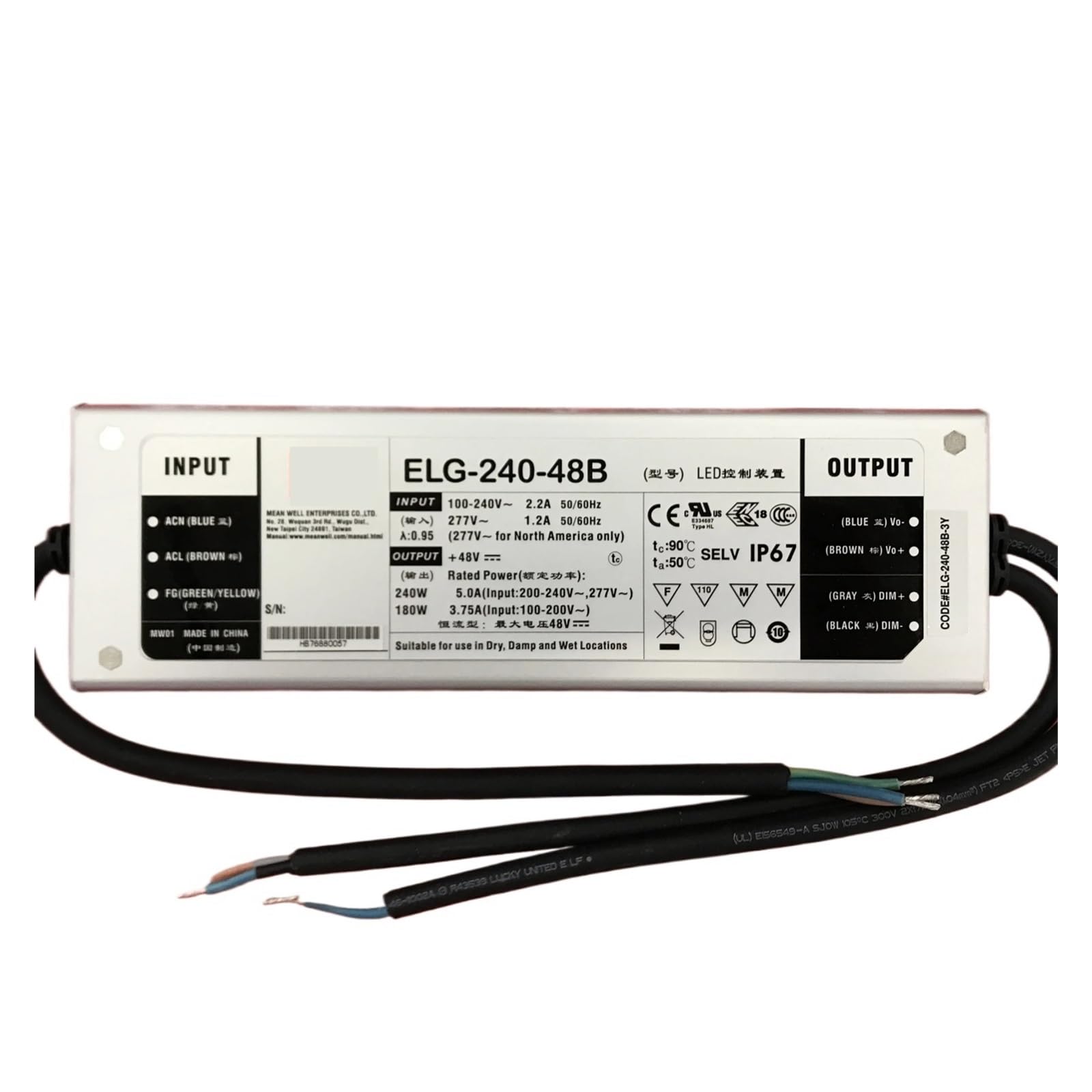 BFSYDLUJ ELG-240-24DA-3Y ELG-240-36DA-3Y switching power supply(ELG-240-36DA-3Y)