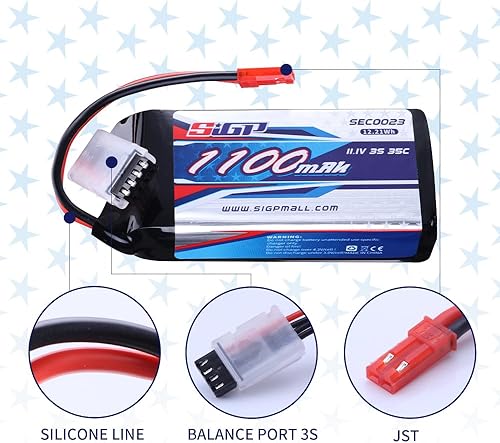 Miniatura 3 de 3S Lipo Batería 11.1V 35C RC Batería para RC Avión Quadcopter Helicóptero Drone FPV Racing Hobby 2 paquetes