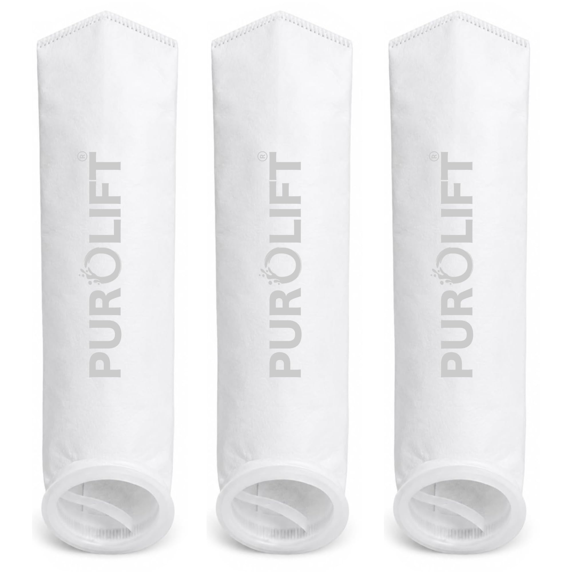 3pcs Bag Filter for Water Tank, 5 Micron Sediment Filter for Overhead Water Tank & 20 Inch Big Blue Housing | Reusable Cartridge for Sand, Dirt, Silt, Mud & Rust Particles | 20" x 4" Bag-image-40