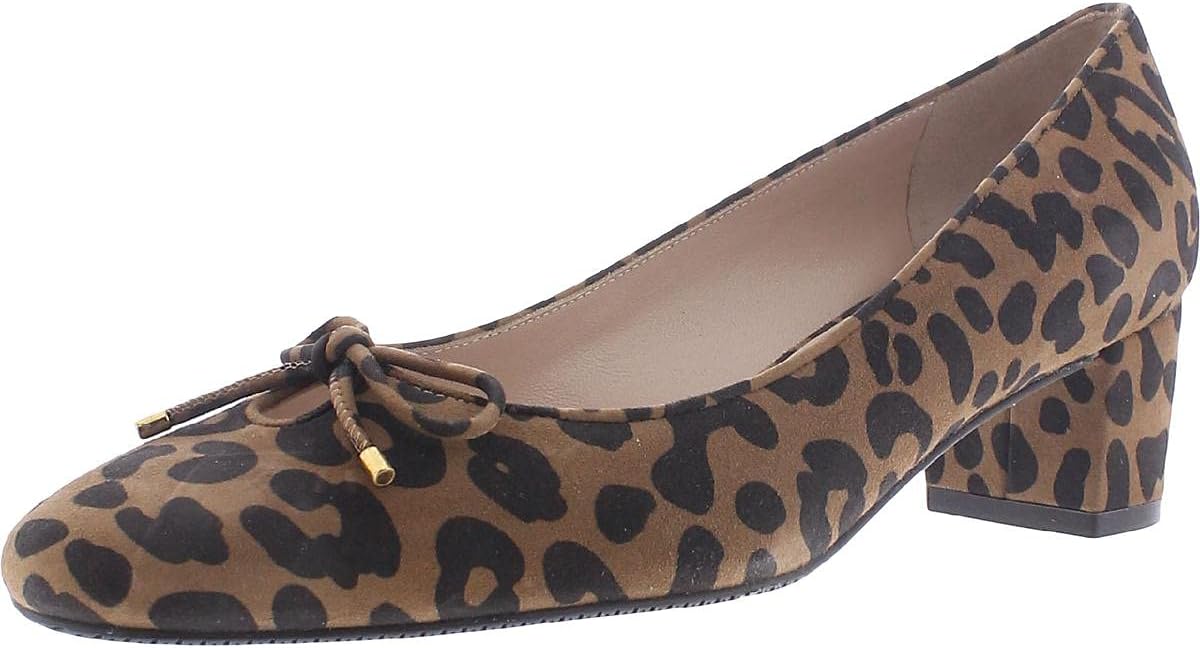 Stuart Weitzman Womens Gabby 45 Suede Animal Print Pumps