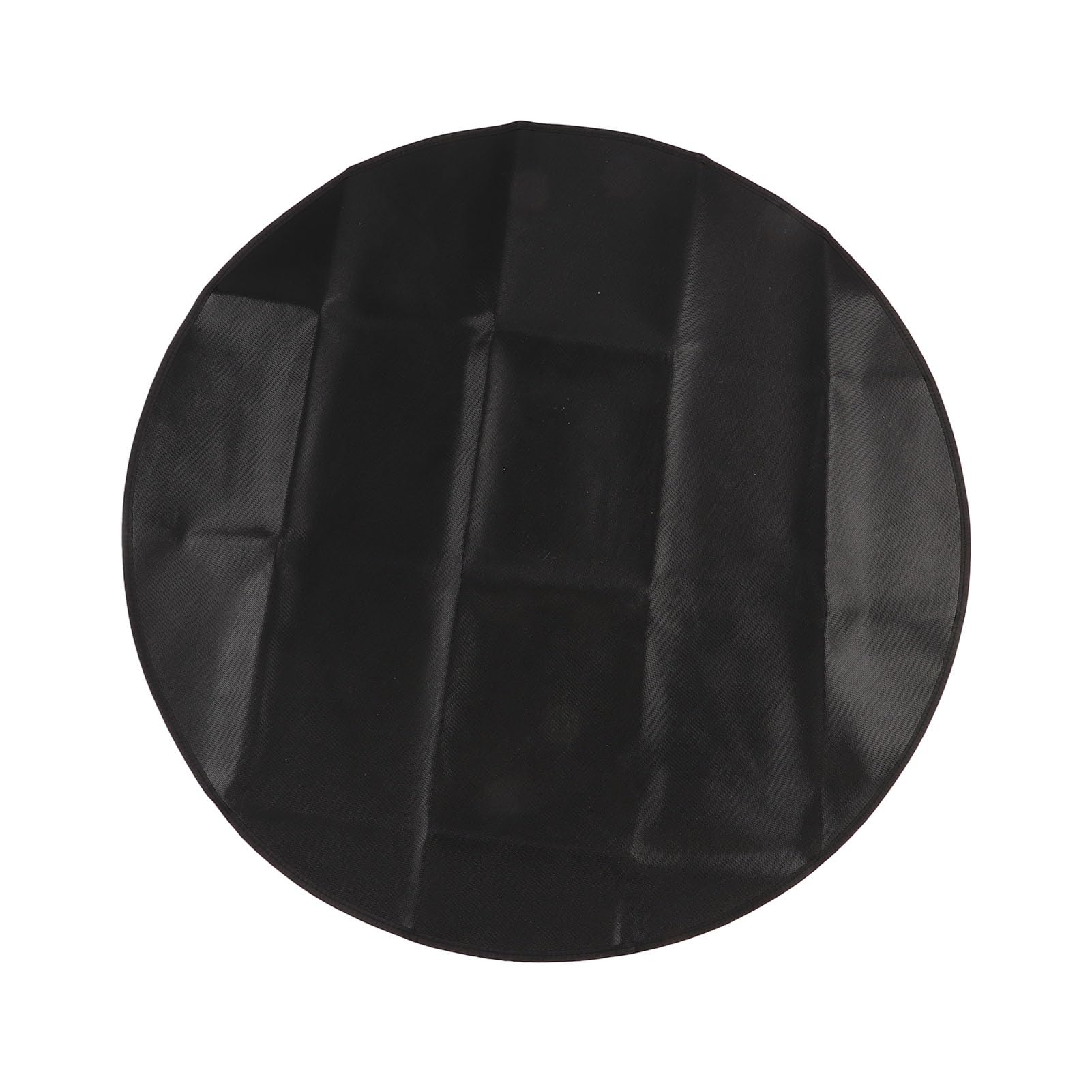 Under Grill Mat Fireproof Double Sided Portable Round Barbecue Floor Pad for Fire Pit Smoker 36 Inch Black Silicone Coating Fiberglass Cloth
