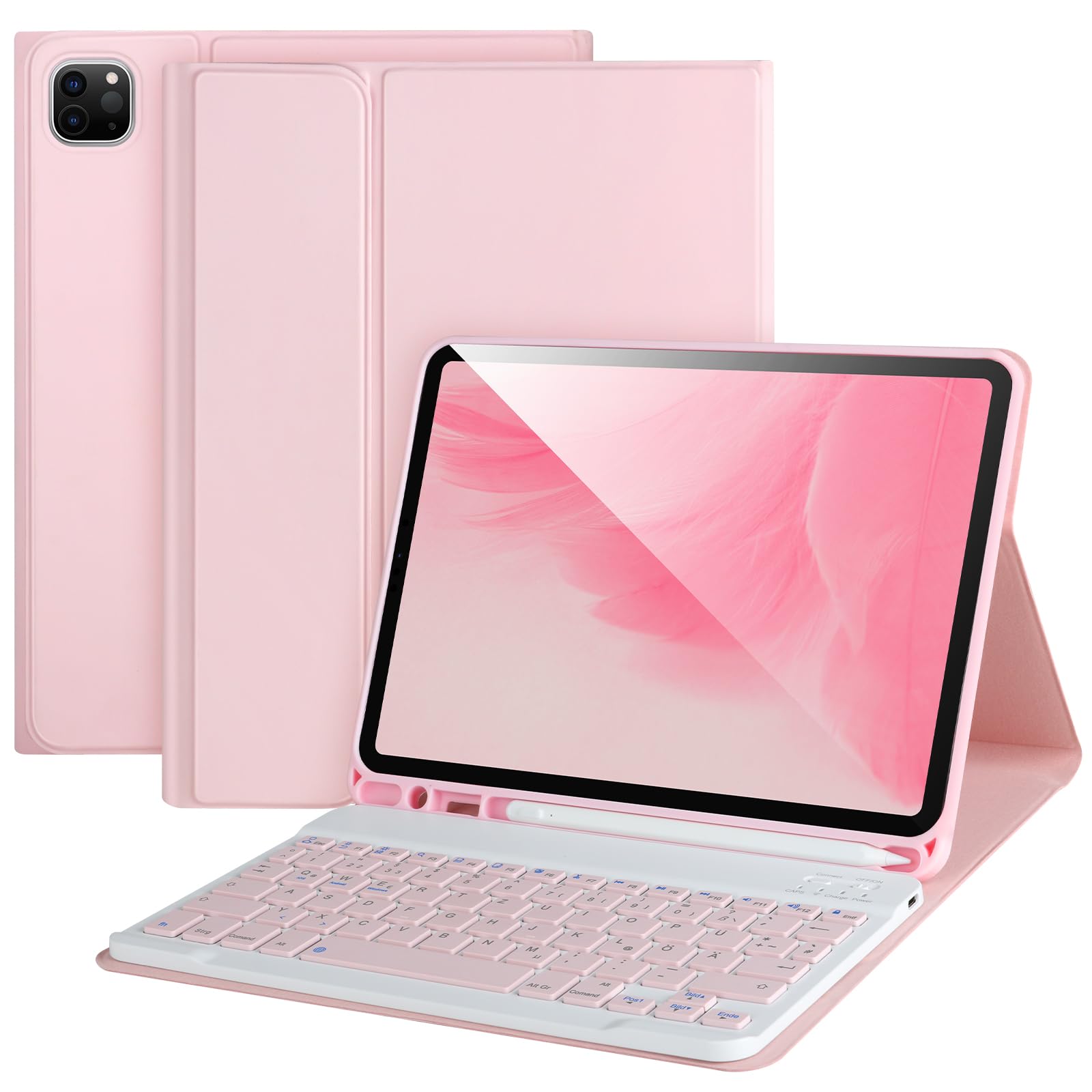 Produktbild von KVTVOU Tastatur Hülle Für IPad Air 11 Zoll 2024 M2/2025 M3, Für