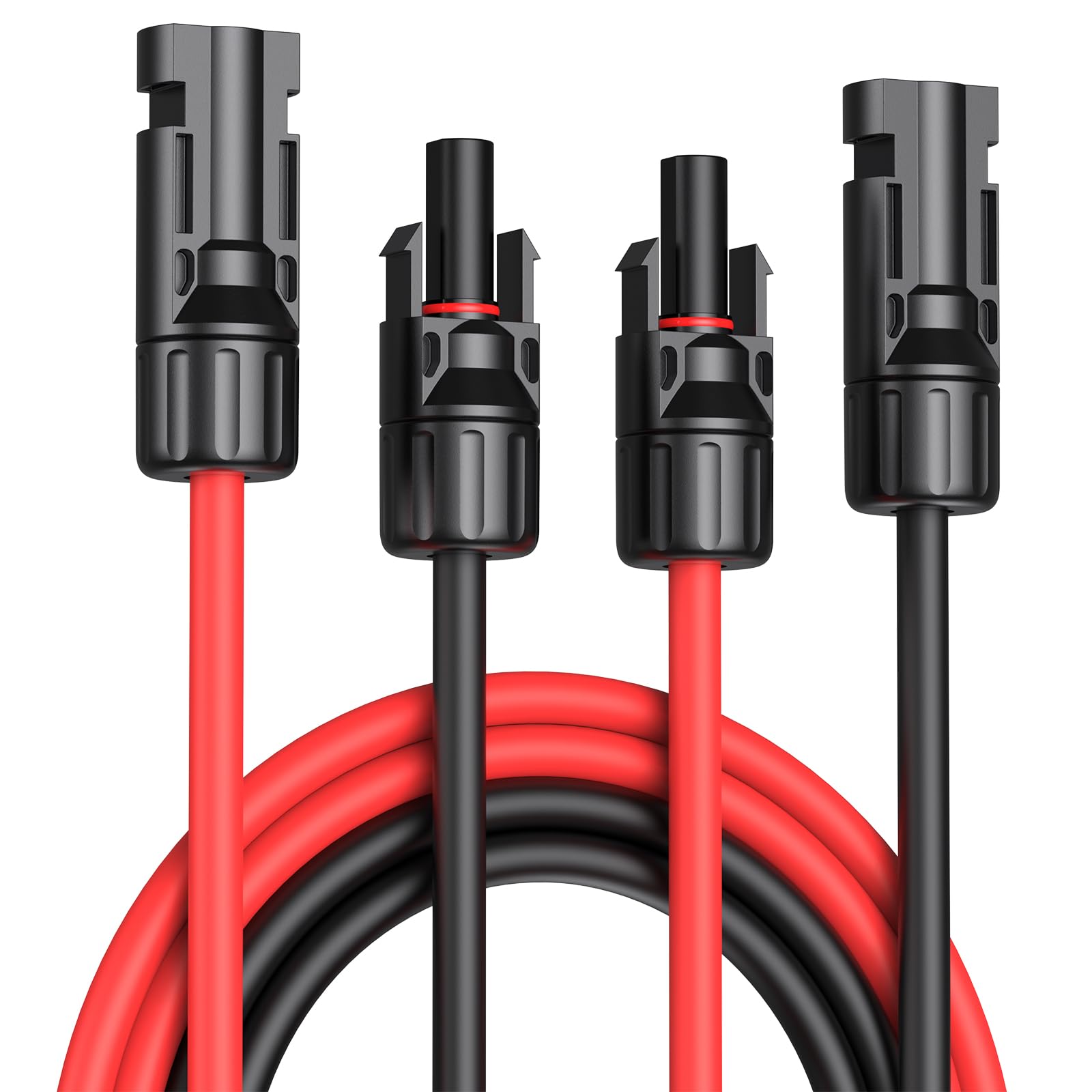 2 Meter Solarkabel 4mm² mit MC4 Stecker, Photovoltaik-Verlängerung für Solarmodul & Wechselrichter