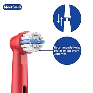 8pcs Kids Replacement Heads Compatible with Braun Oral B Kids Electric Toothbrush, Ultra Soft Bristles