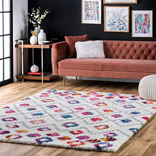 nuLOOM Tatyana Moroccan Diamond Trellis Shaggy Area Rug, 5