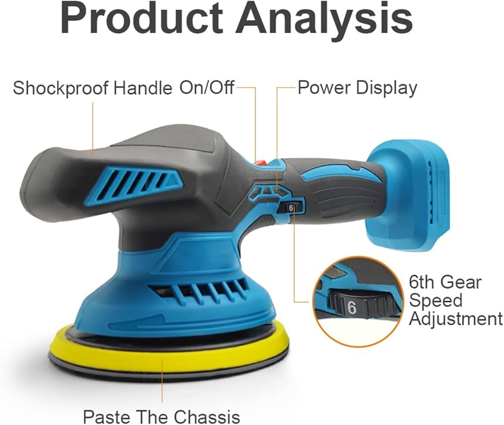 Amazon | 電動サンダー コードレスカーポリッシャー 6 ギア電動