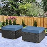 JY QAQA 2-Piece Patio Furniture Sofa Sets All-Weather Use Outdoor Rattan Sectional Sofa...