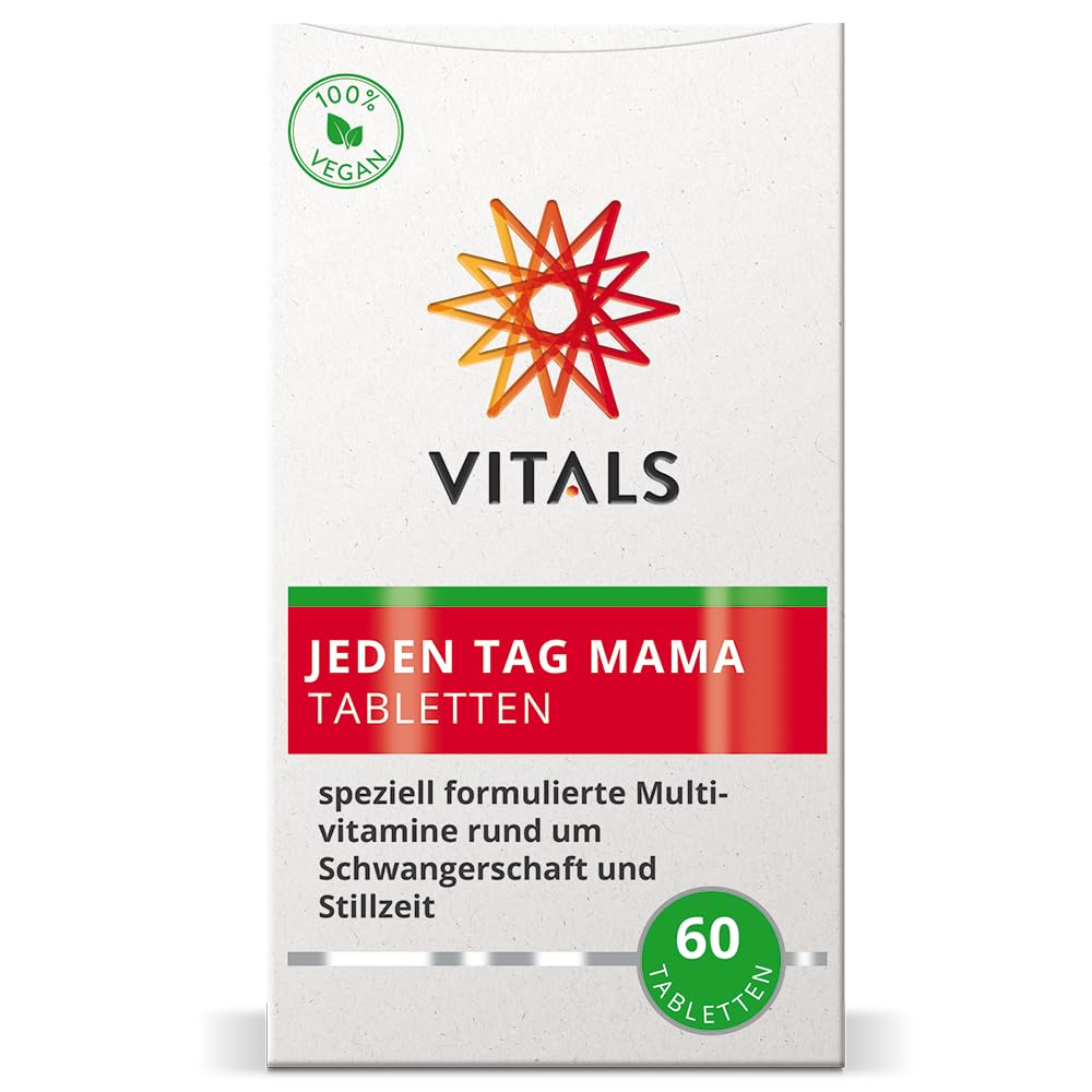 Vitals - Jeden Tag Mama 60 Tabletten. Speziell formulierte Multi­vitamine rund um Schwangerschaft und Stillzeit.