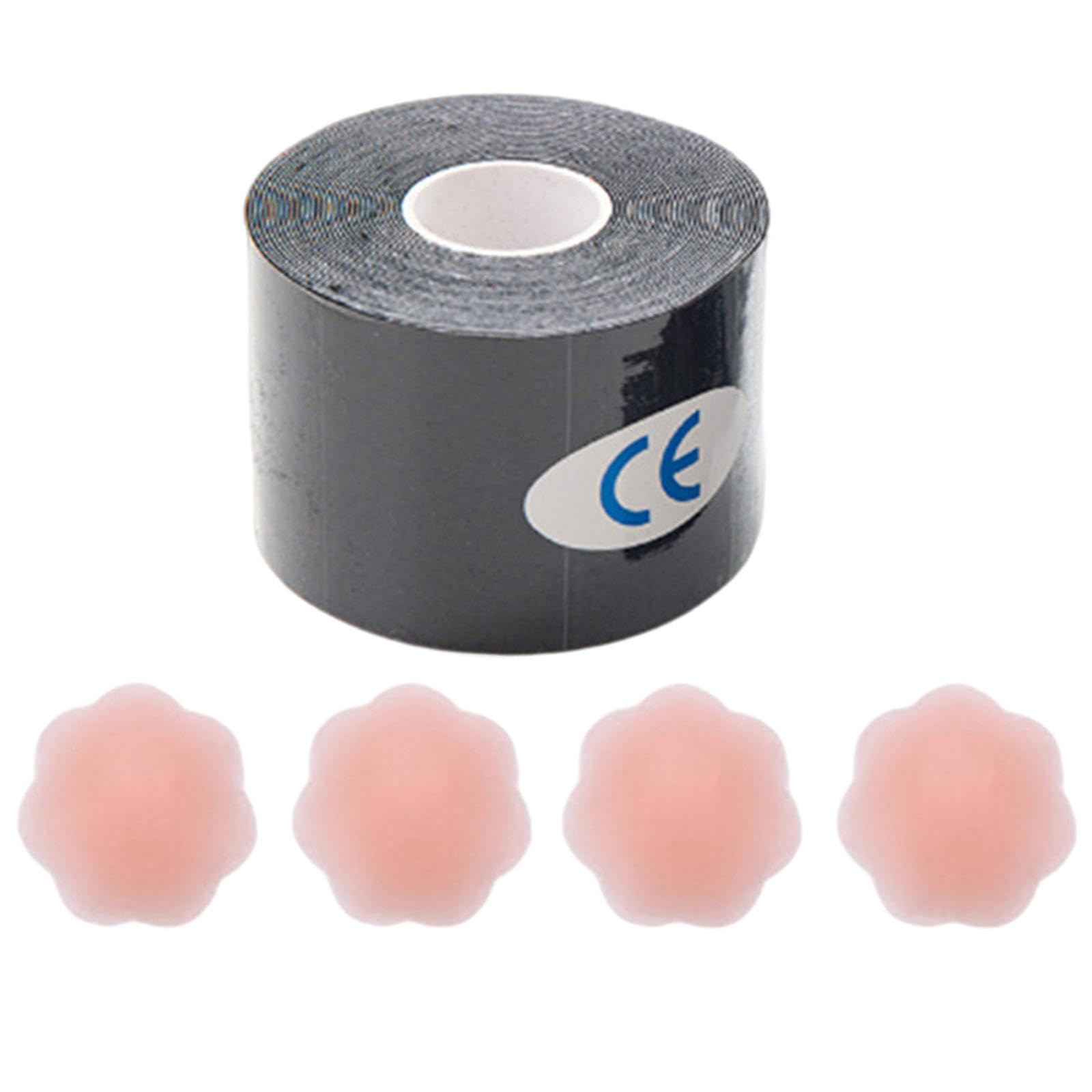 Breast Tape Sweatproof 5M Chest Sticker Women Breast Cover for Wedding Dress Black 2.5cm-image-19