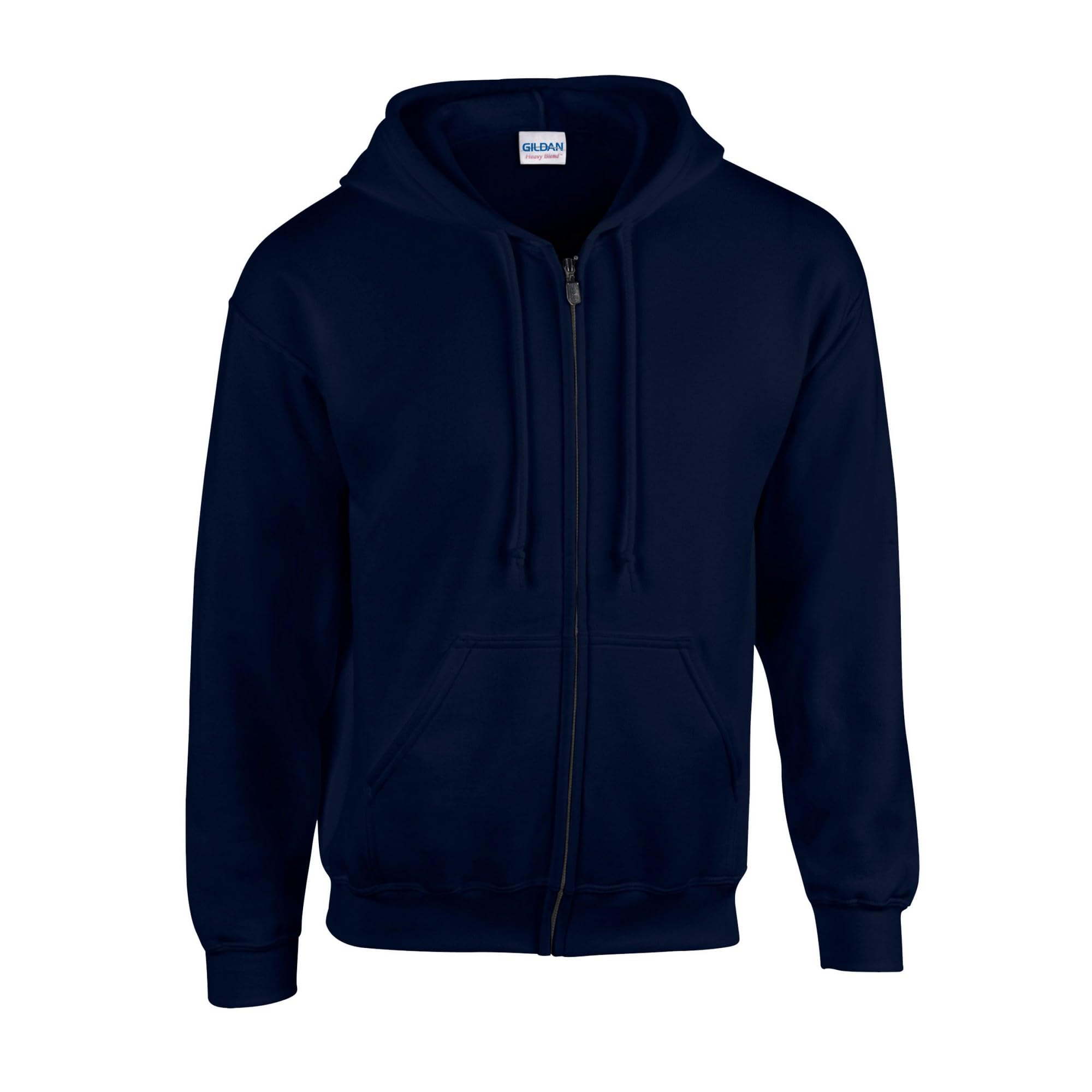 Gildan Unisex Adult Heavy Blend Full Zip Full Zip Hoodie (M) (Navy)