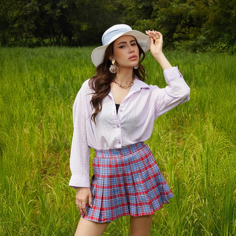 Image of PINACOLADA Women's Solid Oversized Shirt for Casual Wear | Spread Collar | Long Sleeve | Button Closure | Oversized Shirt Crafted with Comfort Fit for Everyday Wear