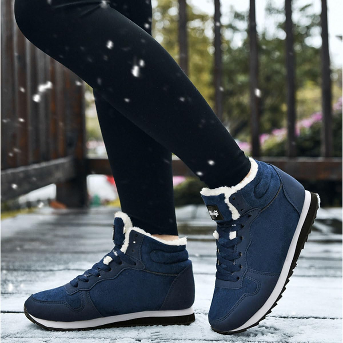 Women's Winter Thermal Snow Boots, Casual Sports Warm Platform Ankle Boots With Plush Lining For Cold Weather