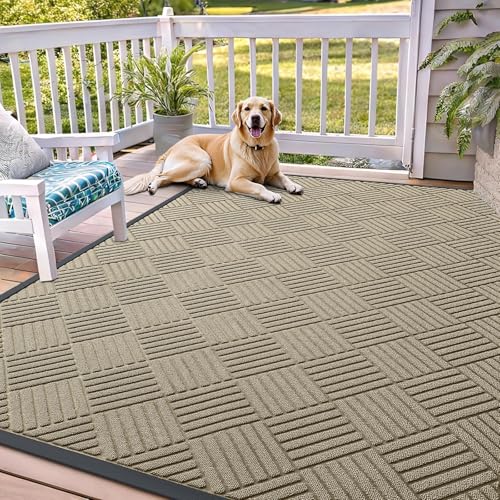 Image of OLANLY Front Door Mat Outside Entrance 71x47, Waterproof Heavy-Duty Doormat