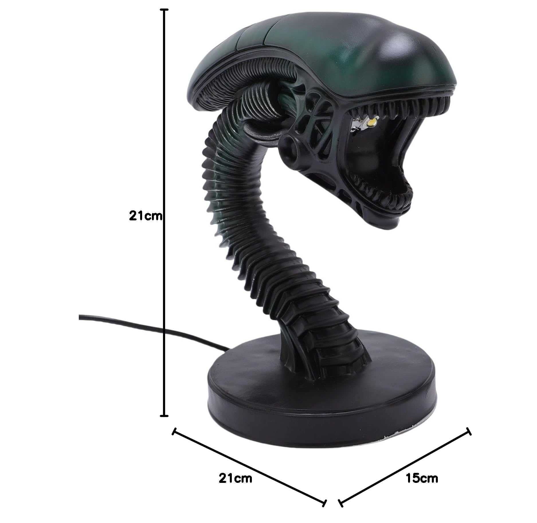 Lampada da Scrivania Aliena, Luce Notturna LED in Resina Idea Regalo Originale per Appassionati Horror Fantascienza Decorazione Camera Ufficio Bambini Adulti Regali Speciali